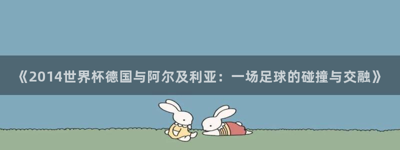 2026年男足世界杯：《2014世界杯德国与阿尔及利亚：一场足球的碰撞与交融》