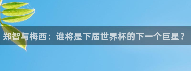 今年世界杯：郑智与梅西：谁将是下届世界杯的下一个巨星？